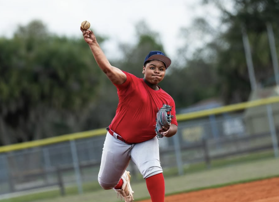 Cavanaugh Bell pitching