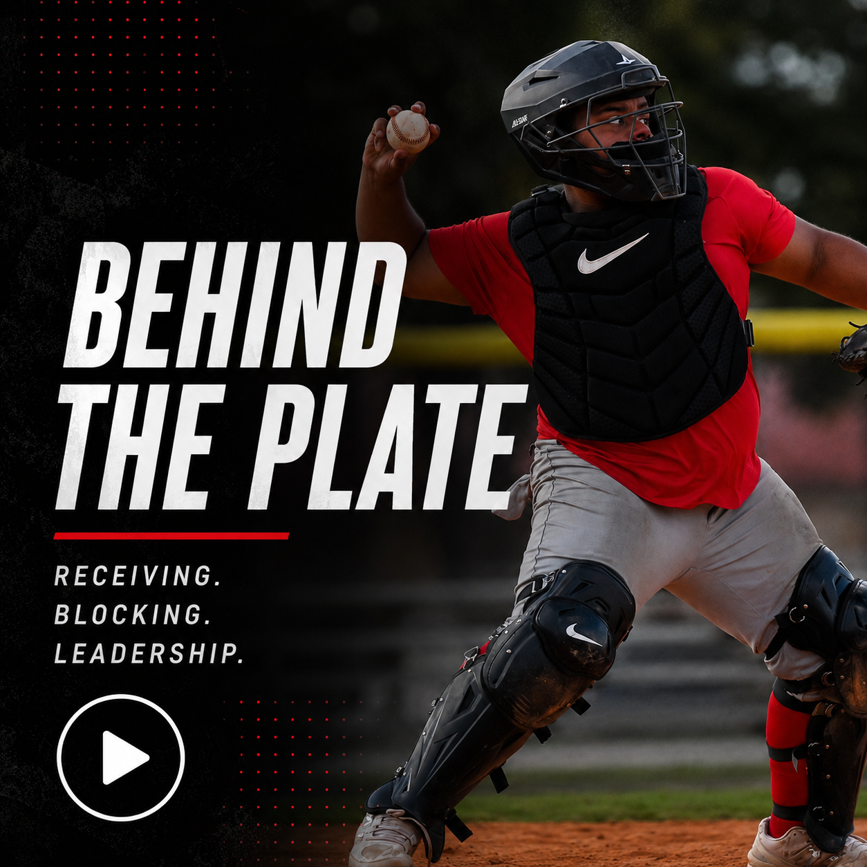 Behind the plate — receiving, blocking, leadership